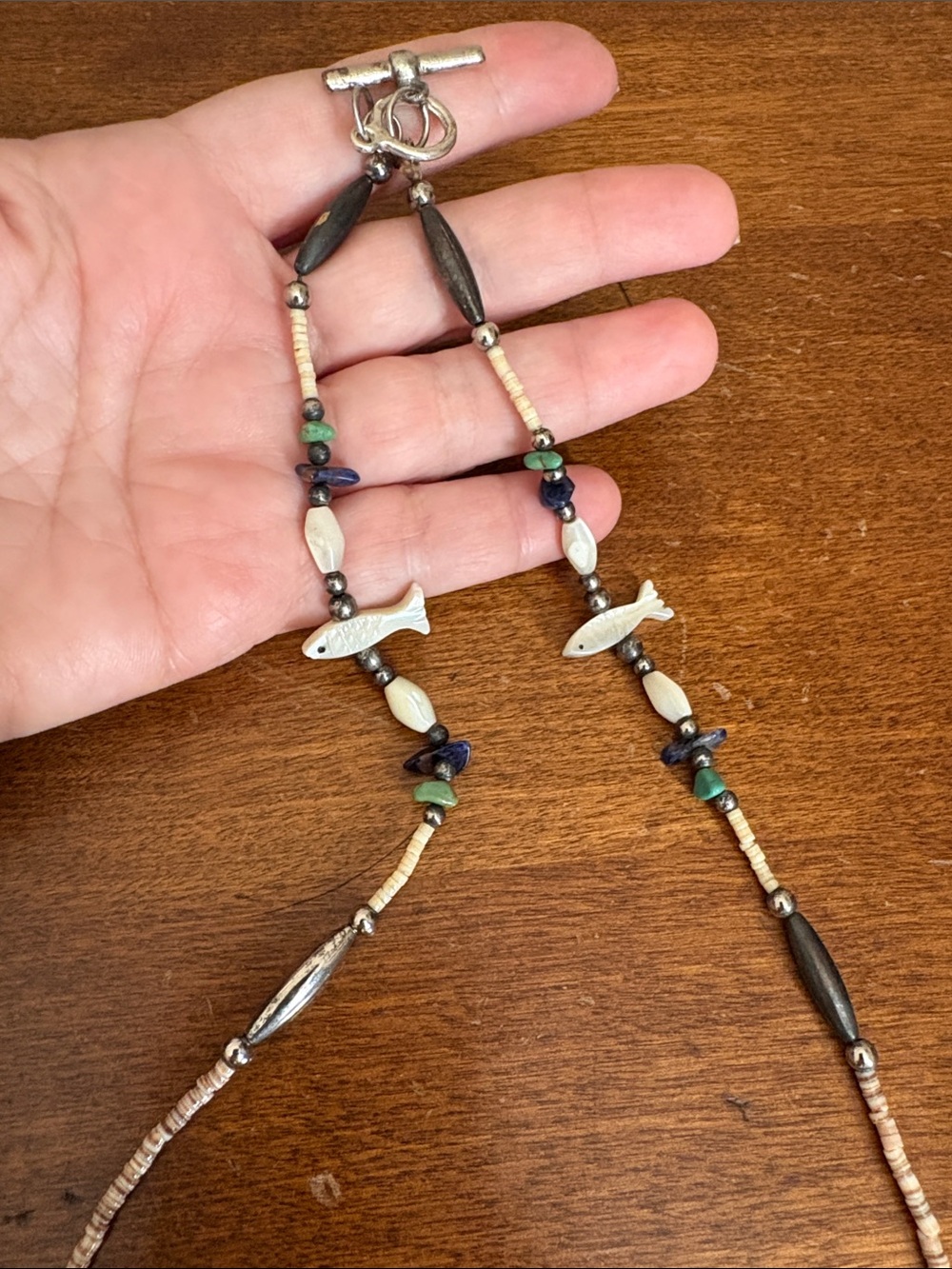 Handcrafted Fish Heishi beads  in Natural Stones